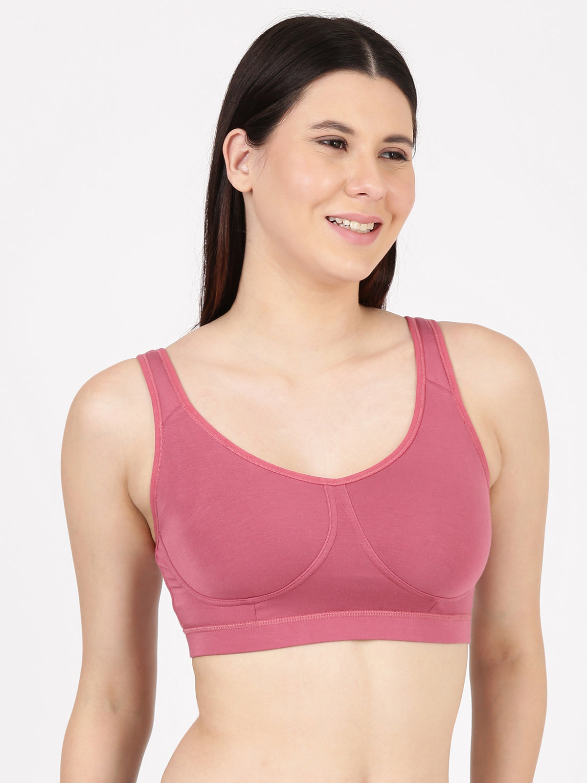 Blossom Homely Bra Slip-On Bamboo–Modal Bra, Removable Pads, And Cushioned Straps For All-Day Comfort