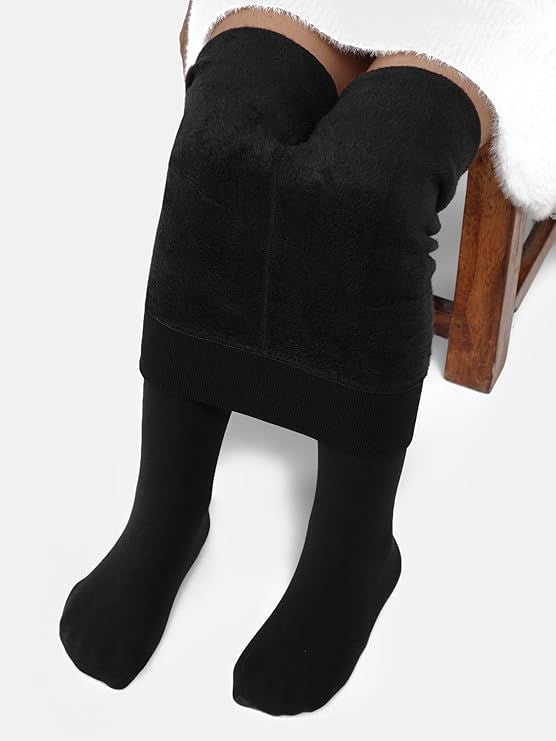 Brachy Girls Kids Winter Warm Ultra Soft Fur Stretchable Thermal Tights Leggings Footed Stockings.