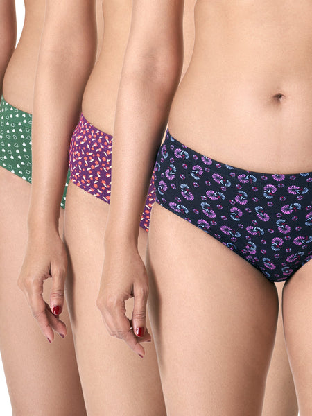 buy blossom_cotton hipster panties_concealed elastic_dark printed panties_3pack