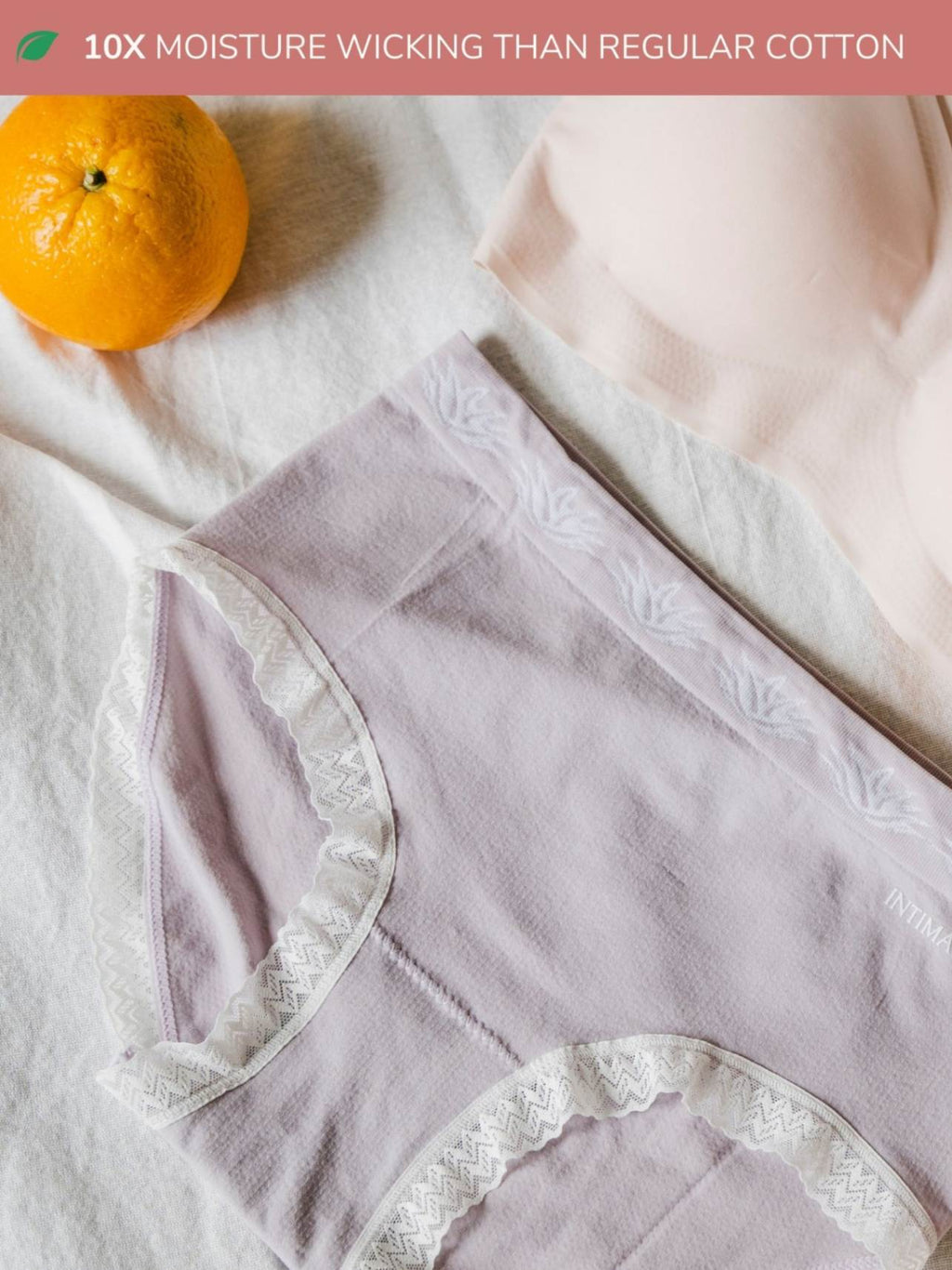 Solid Cute Hipster Moisture Wicking Lingerie Set