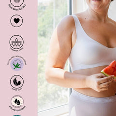 Solid Cute Hipster Moisture Wicking Lingerie Set