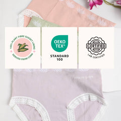 Solid Cute Hipster Moisture Wicking Lingerie Set