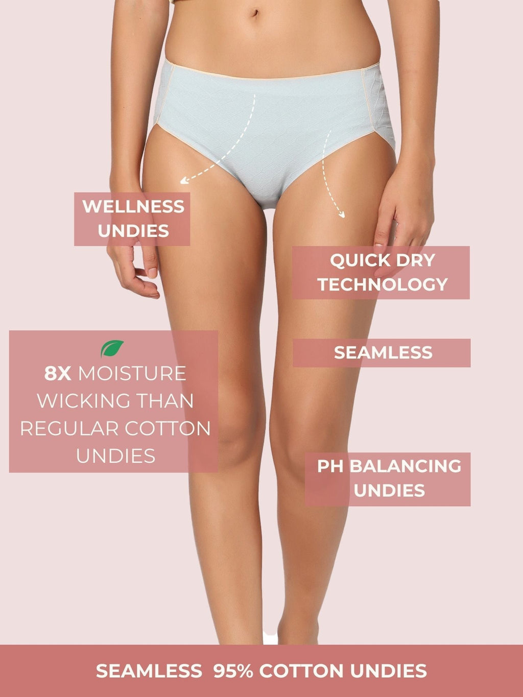 Cotton Seamless Hipster Panties