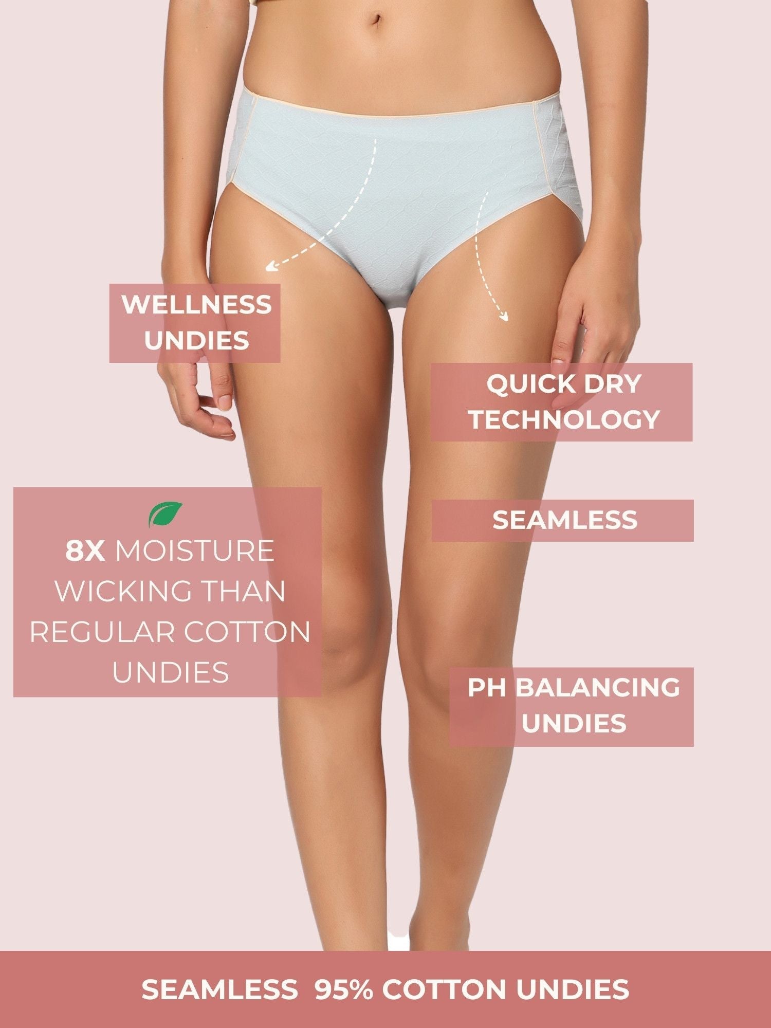 Cotton Seamless Hipster Panties