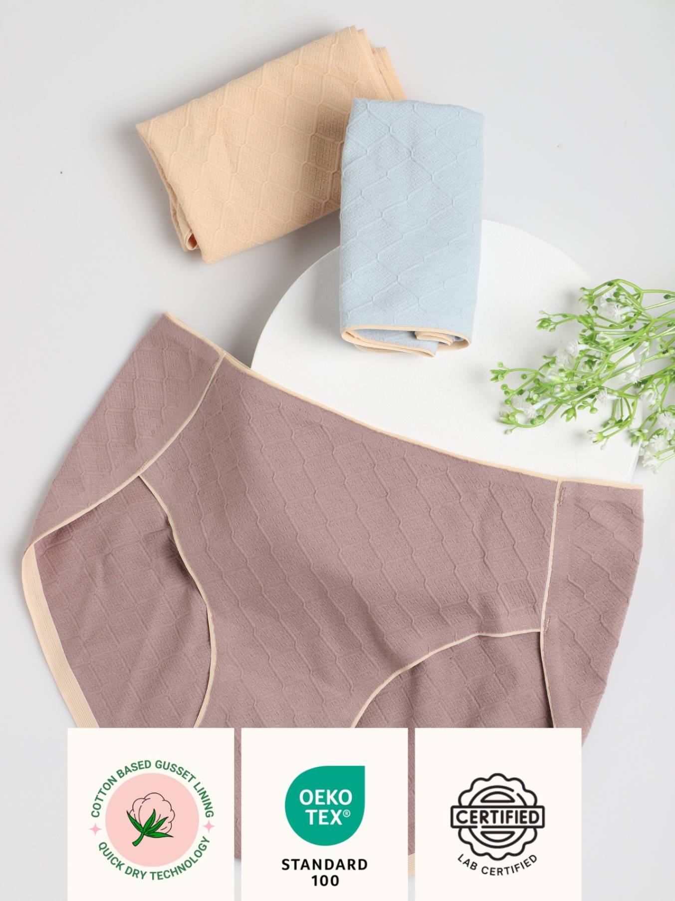 Cotton Seamless Hipster Panties