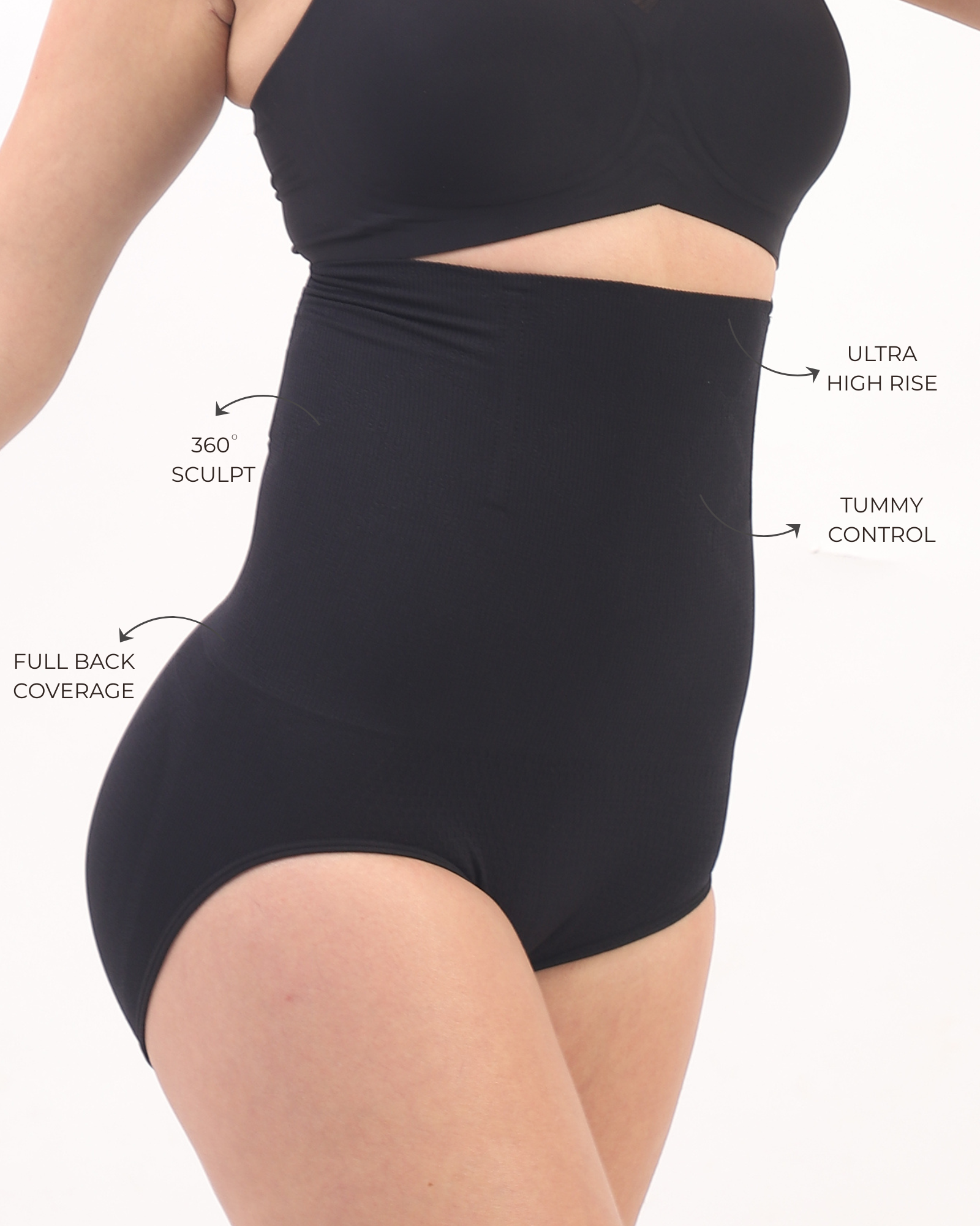 Kimmi – High-Waist Sculpting Shapewear in Black
