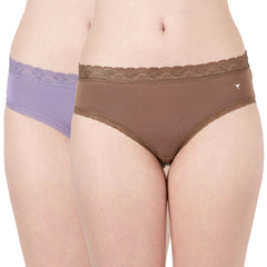 Blossom Lacelet Panty Soft Modal with Lace Elegance_Pack Of 2