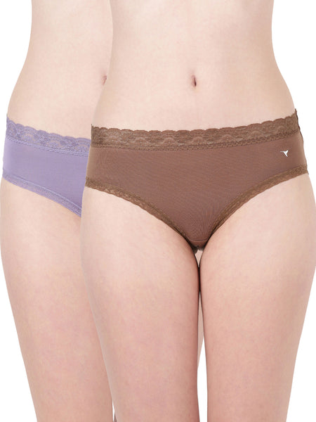 Blossom Lacelet Panty Soft Modal with Lace Elegance_Pack Of 2