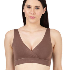 Blossom Leisure Bra Soft Bamboo Modal Criss Cross Nursing Bra, Slip On Bra