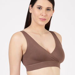 Blossom Leisure Bra Soft Bamboo Modal Criss Cross Nursing Bra, Slip On Bra
