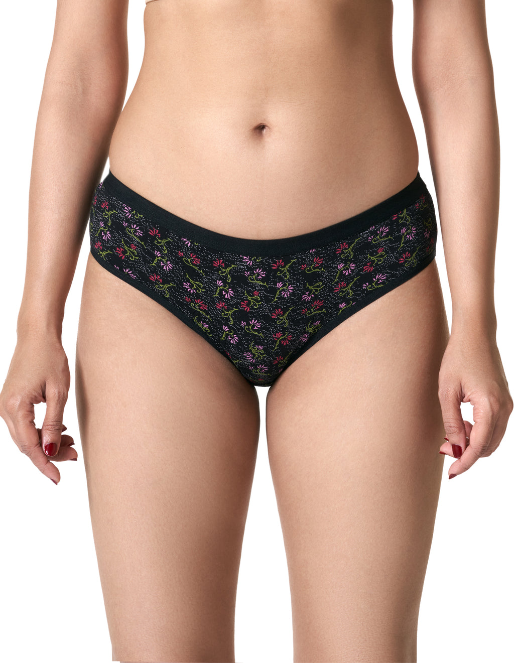 Lilly Full Coverage Mid-rise Printed Hipster Panty With Soft Elastic_ Pack of 3