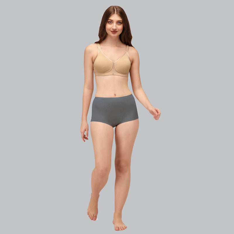 SOIE Woman - High Rise Full Coverage Cotton Spandex Boyshorts (Pack of 2) - Panty -for Women