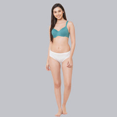 SOIE Woman - Padded Wired Full Coverage Seamless Cups Sweetheart Neckline Bra - Bra -for Women