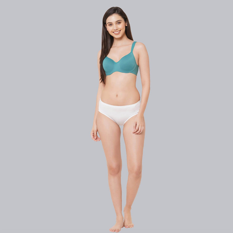SOIE Woman - Padded Wired Full Coverage Seamless Cups Sweetheart Neckline Bra - Bra -for Women