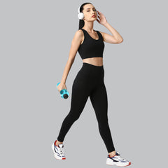 SOIE Woman - Medium Impact Quick Dry Racerback Athleisure Sports Bra - Bra -for Women