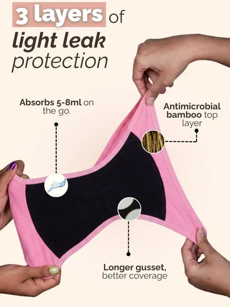 Assorted 3 Pack - Bamboo Absorbent Underwear