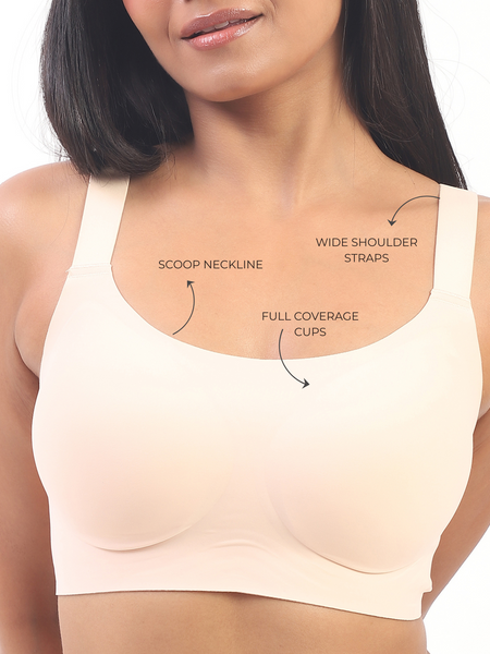 Luna – Wireless Full Coverage Everyday Bra in Beige