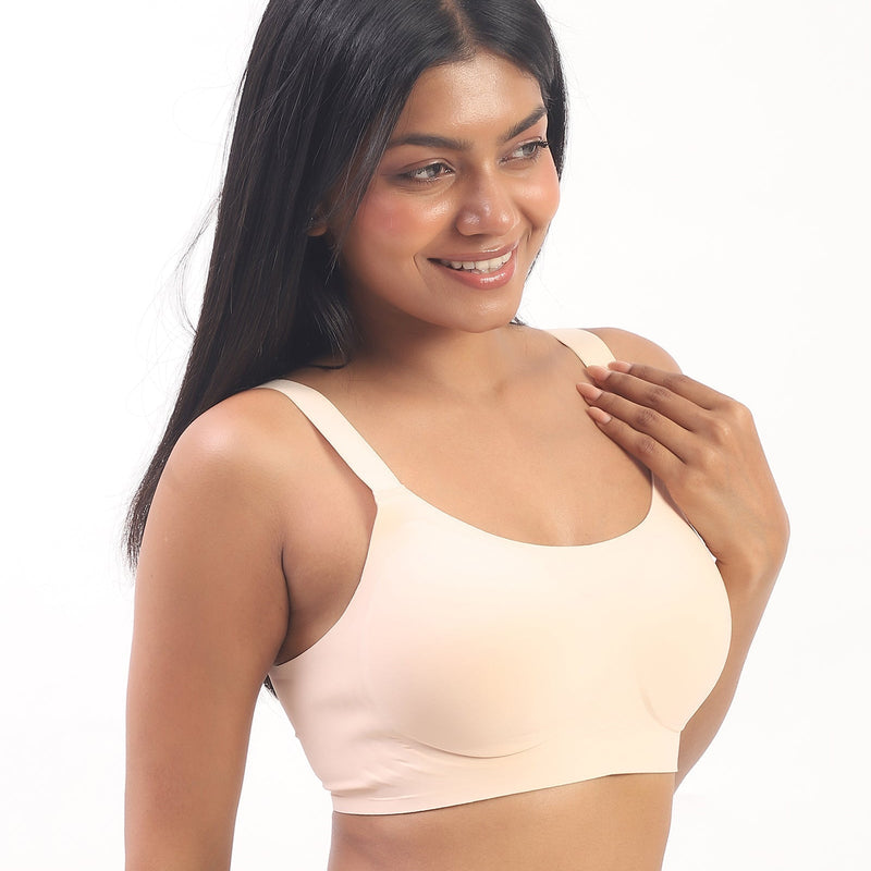 Luna – Wireless Full Coverage Everyday Bra in Beige