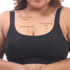 Luna – Wireless Full Coverage Everyday Bra in Black
