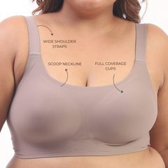 Luna – Wireless Full Coverage Everyday Bra in Gray