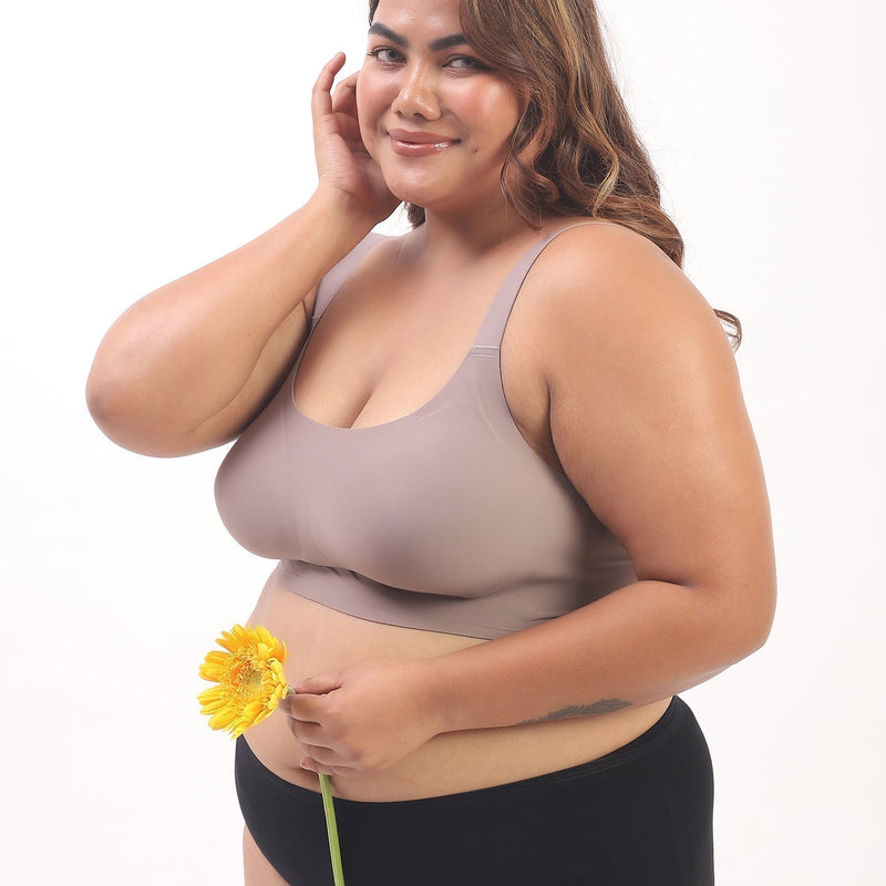 Luna – Wireless Full Coverage Everyday Bra in Gray