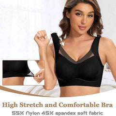 Women Wirefree Comfortable Padded Lift Push Up Thin Soft Sexy Back Smoothing Everyday Pullover Bras