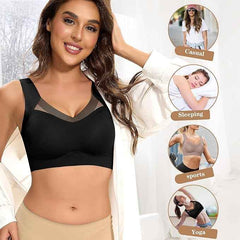 Women Wirefree Comfortable Padded Lift Push Up Thin Soft Sexy Back Smoothing Everyday Pullover Bras