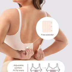 MamaEase Seamless Wirefree Padded Nursing Bra Black
