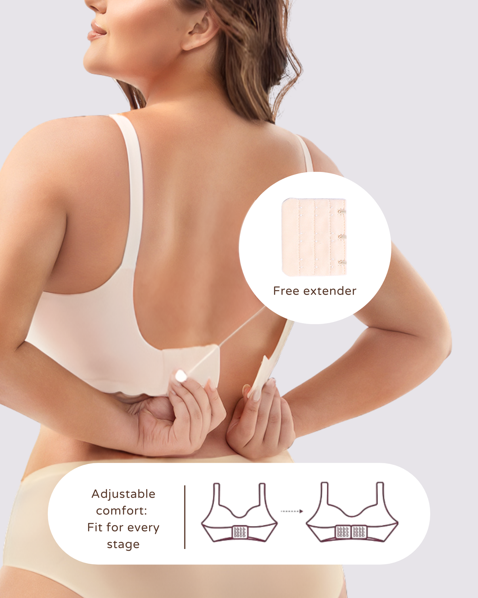 MamaEase Seamless Wirefree Padded Nursing Bra Black