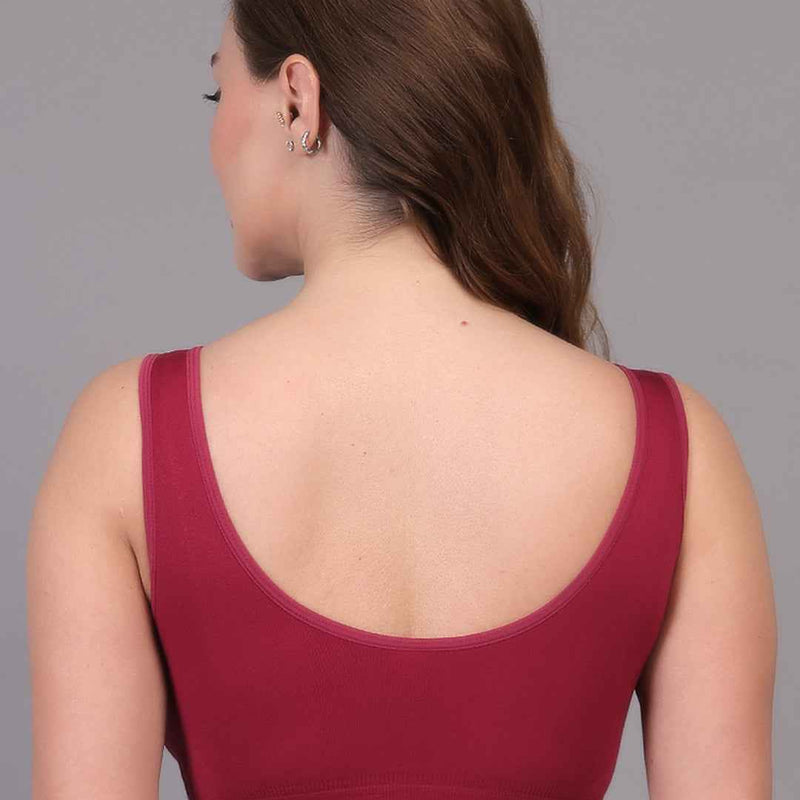 Women Full Coverage Non Wired Lightly Padded Sports Workout Bra