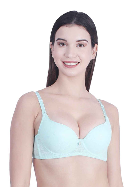 women Self Design Wired Lightly Padded Pushup Bra