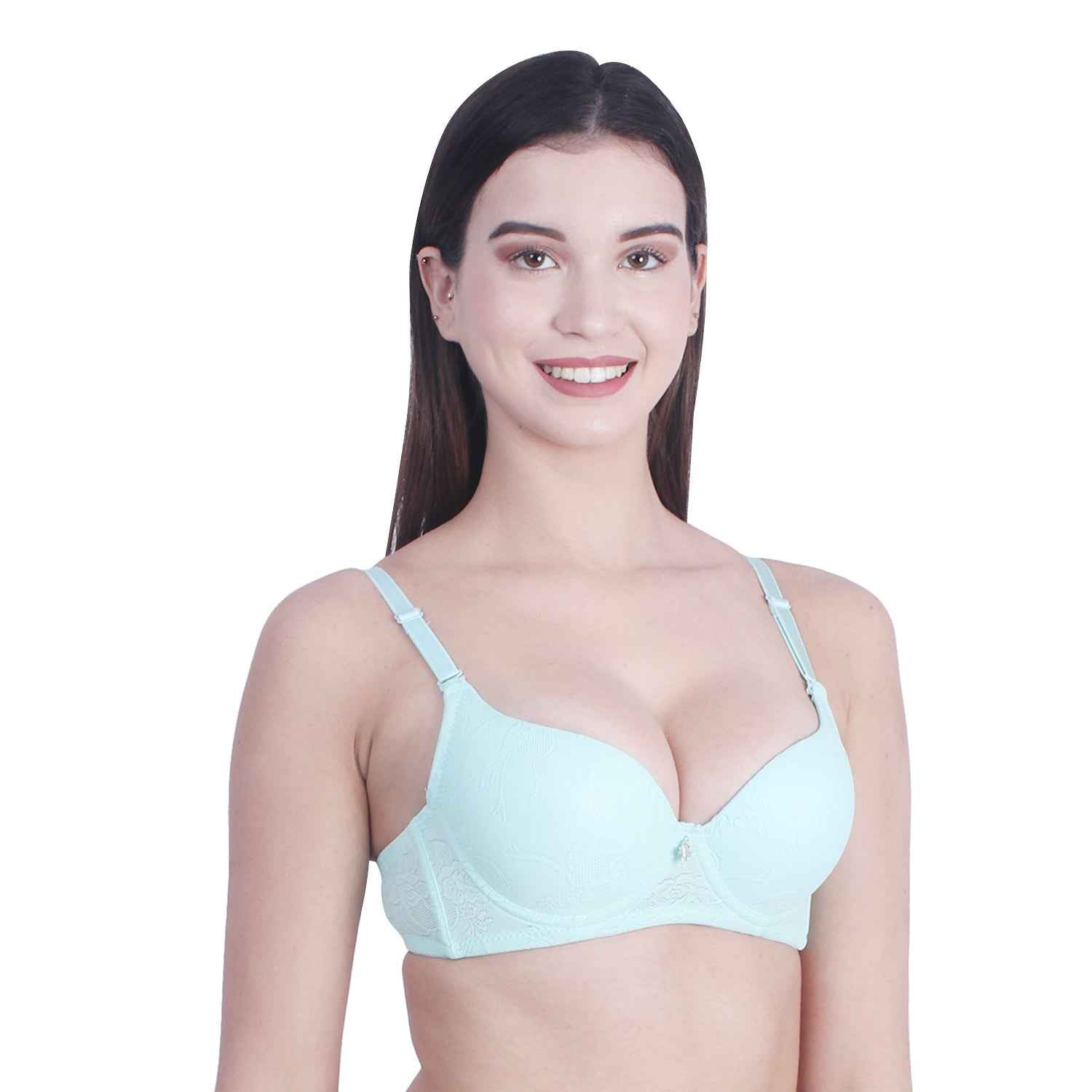 women Self Design Wired Lightly Padded Pushup Bra