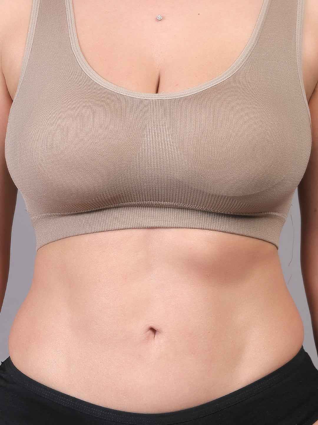 Women Full Coverage Non Wired Lightly Padded Sports Workout Bra (Copy)