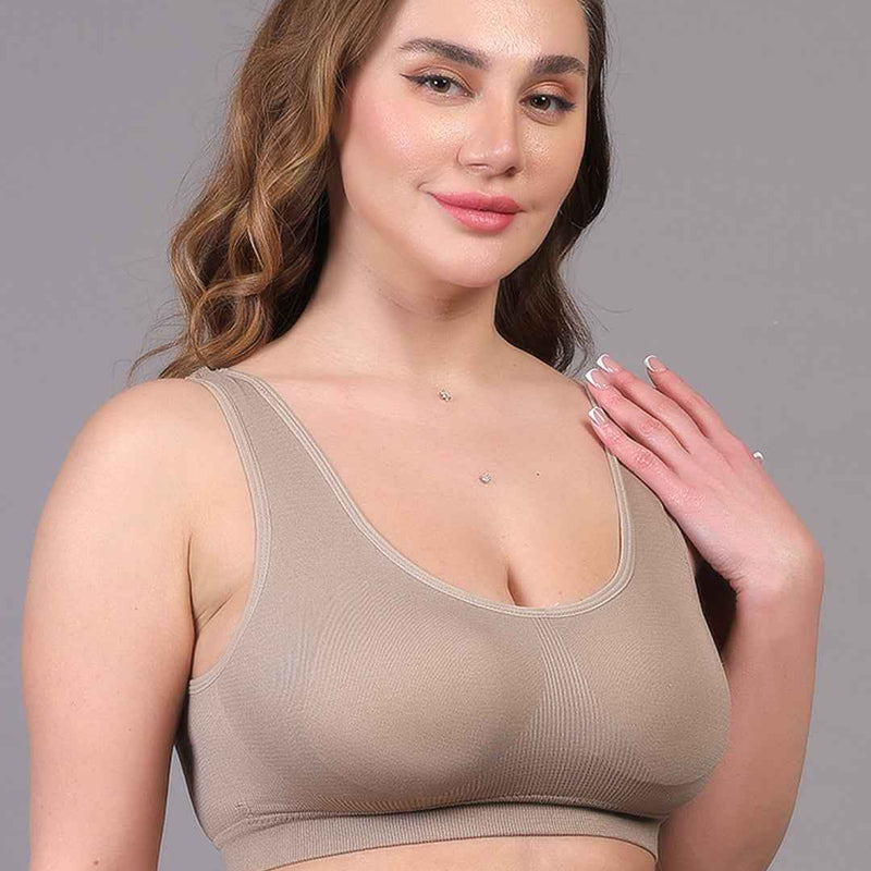 Women Full Coverage Non Wired Lightly Padded Sports Workout Bra (Copy)