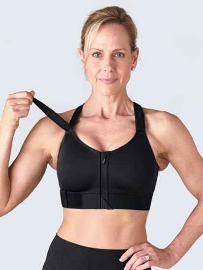Women High Impact Front Zip Full Coverage Belt Sports Bra