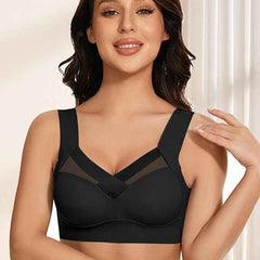 Women Wirefree Comfortable Padded Lift Push Up Thin Soft Sexy Back Smoothing Everyday Pullover Bras