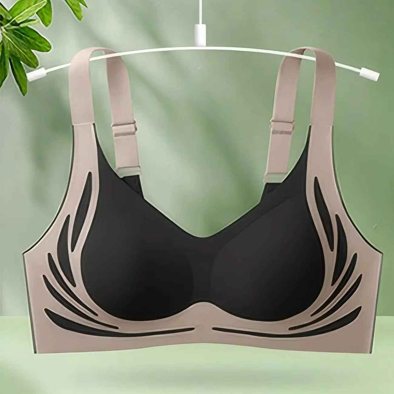 Plus Size Padded Light Support Wireless Bra, Seamless Soft Bralette, for Sleep, Yoga and Everyday