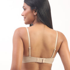 Nina- Padded Underwired T-shirt Bra in Beige