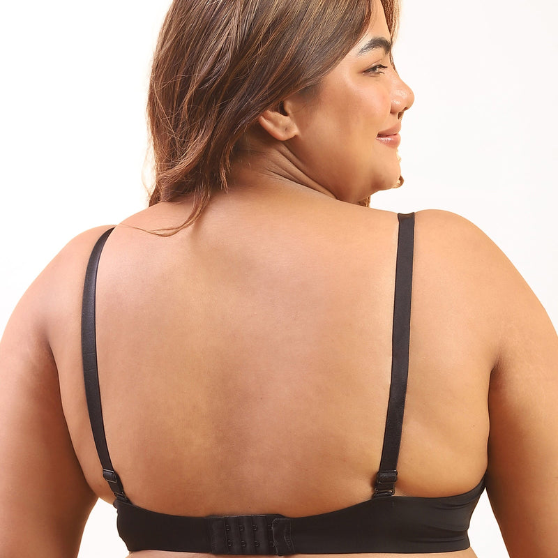Nina – Padded Underwired T-shirt Bra in Black
