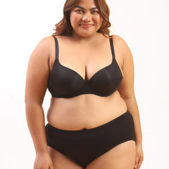 Nina – Padded Underwired T-shirt Bra in Black