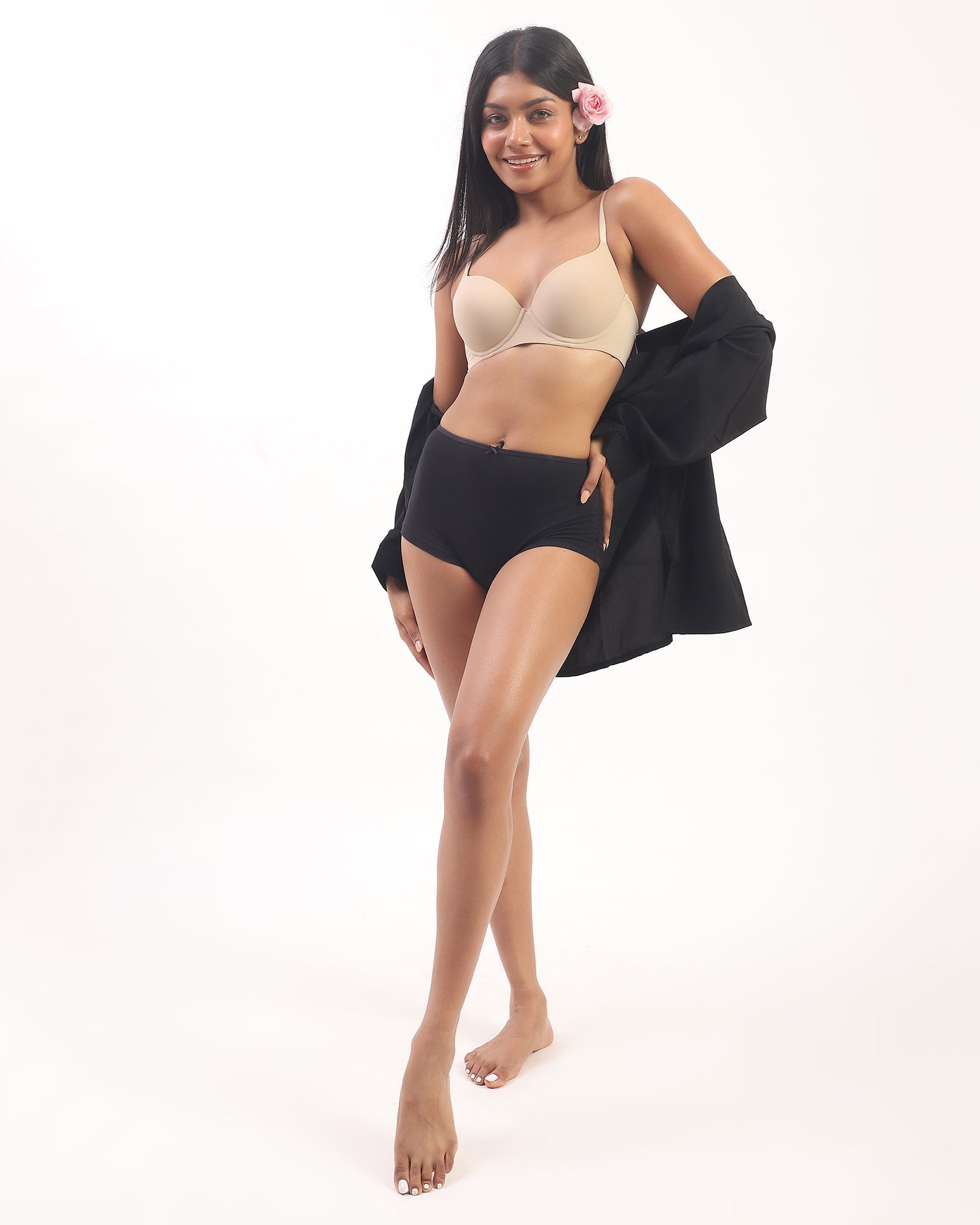 Nina- Padded Underwired T-shirt Bra in Beige