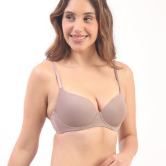 Nina – Padded Underwired T-shirt Bra in Mauve