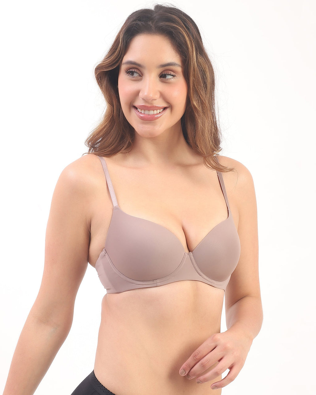 Nina – Padded Underwired T-shirt Bra in Mauve