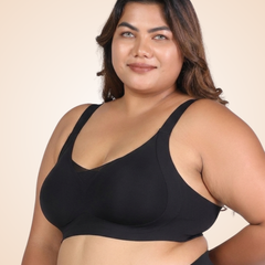 Nora – Wireless Black Bra for Everyday Support