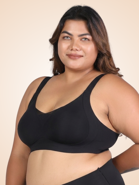 Nora – Wireless Black Bra for Everyday Support