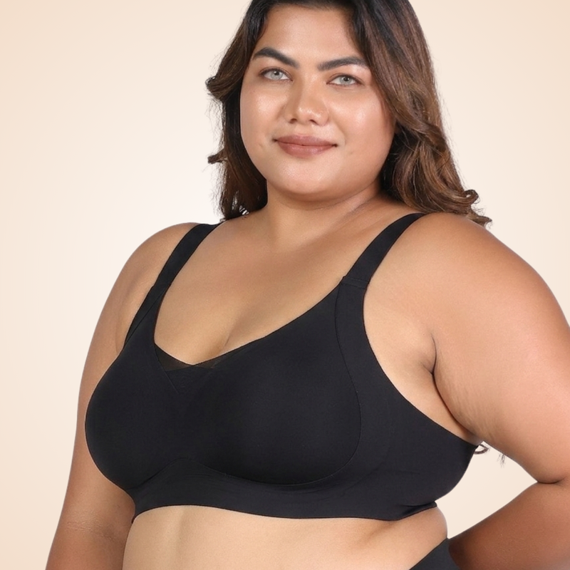 Nora – Wireless Black Bra for Everyday Support