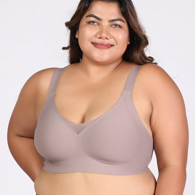 Nora – Wireless Gray Bra for Everyday Support
