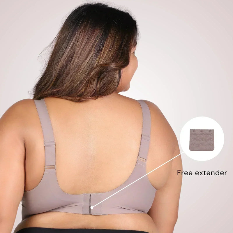 Nora – Wireless Gray Bra for Everyday Support
