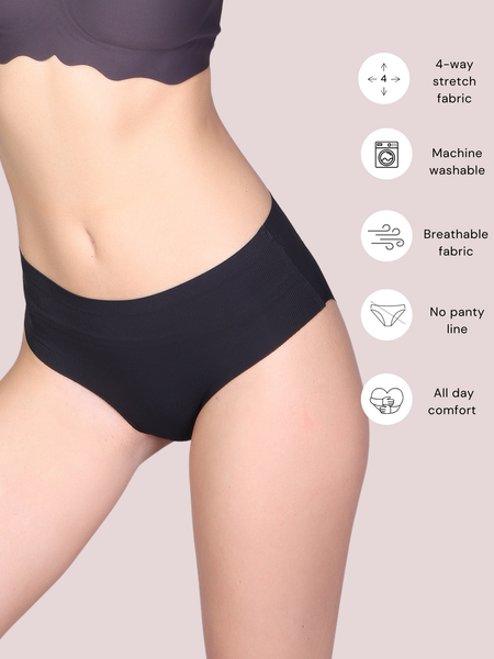 InvisiAir No Show Everyday Mid Waist Hipster Brief