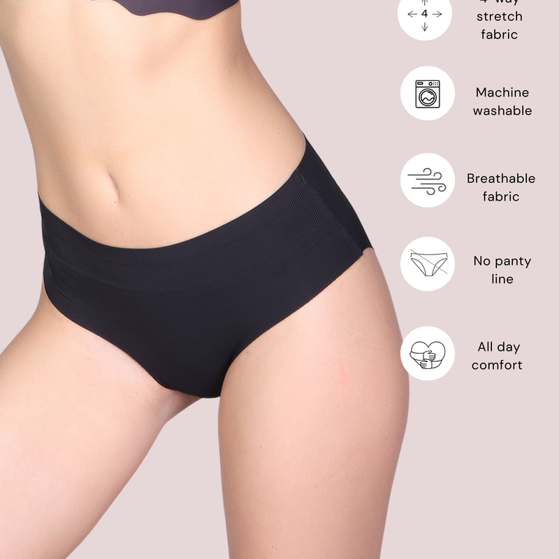 InvisiAir No Show Everyday Mid Waist Hipster Brief